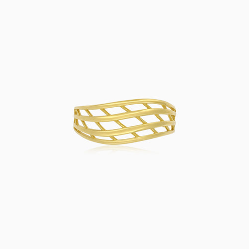 Yellow Gold Woven Openwork Ring
