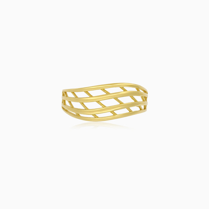 Yellow Gold Woven Openwork Ring