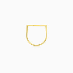 Yellow Gold Geometric Chevron Ring
