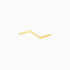 Yellow Gold Geometric Chevron Ring