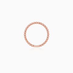 Rose Gold Beaded Band Ring