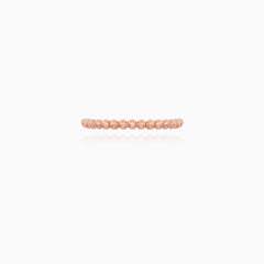 Rose Gold Beaded Band Ring