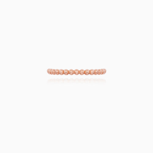 Rose Gold Beaded Band Ring