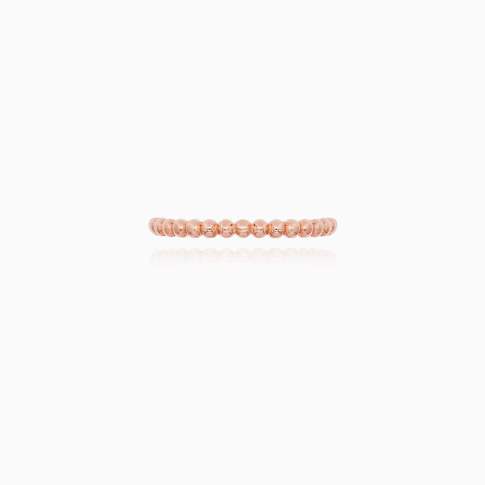 Rose Gold Beaded Band Ring