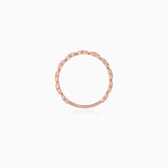 Rose Gold Heart Band Ring