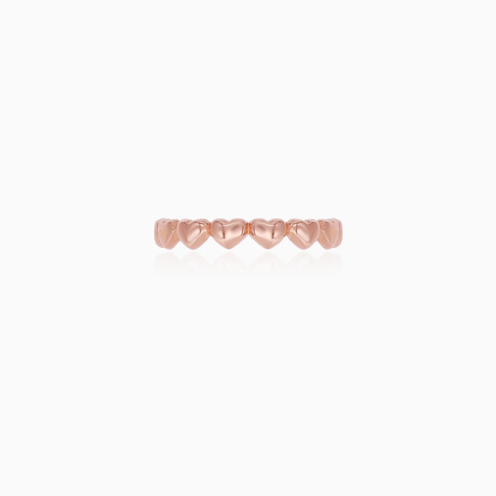 Rose Gold Heart Band Ring