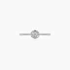 White Gold Cubic Zirconia Cluster Ring