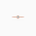 Rose Gold Bezel Set Solitaire Ring