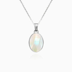 White gold mother pearl pendant