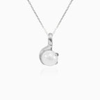 Unique pearl white gold women pendant