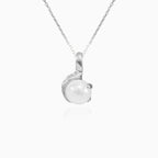 Unique pearl and cubic zirconia women pendant
