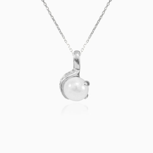 Unique pearl and cubic zirconia women pendant
