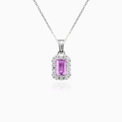 Royal amethyst and zirconia women pendant