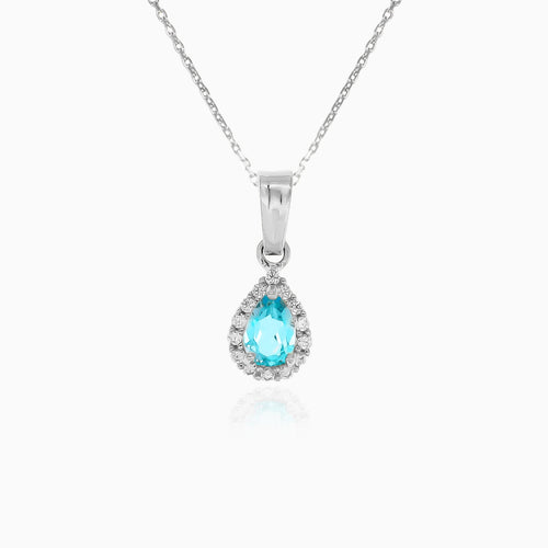 Royal topaz and cubic zirconia women pendant
