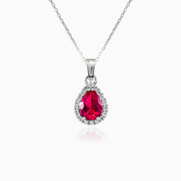 Colgante de mujer Royal con rubí y circonitas.