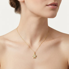 Zlatý přívěsek s mořskou želvou a zirkony