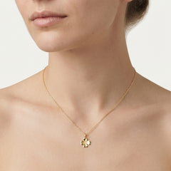 Yellow Gold Four Leaf Clover Pendant