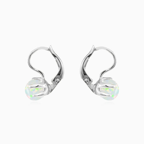 Unique solitaire opal drop earrings for women