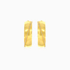 Two tone gold hoop earrings for women