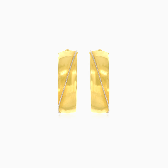 Zweifarbige Gold-Creolen für Damen
