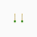 Yellow Gold Emerald Drop Earrings