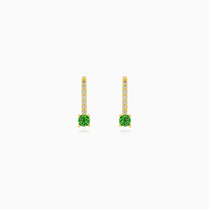 Yellow Gold Emerald Drop Earrings