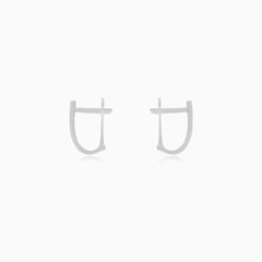 White Gold Cubic Zirconia Drop Earrings
