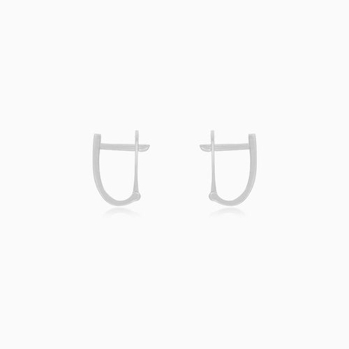 White Gold Cubic Zirconia Drop Earrings