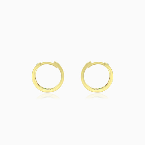 Yellow gold gemstone hoop earrings