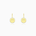 Tree of life gold drop earrings