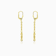 Brillo valis chain gold dangling earrings