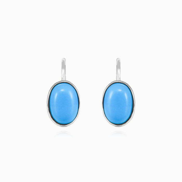 Pendientes colgantes con cabujón de turquesa