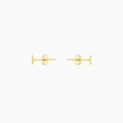 Radiant Sunburst Yellow Gold Stud Earrings
