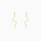 Yellow Gold Spiral Dangle Earrings