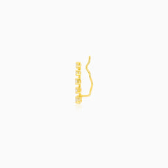 Yellow Gold Five-Stone Zirconia Ear Climber