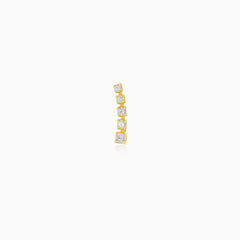 Yellow Gold Five-Stone Zirconia Ear Climber