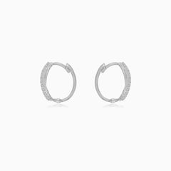 White Gold Infinity Cubic Zirconia Earrings