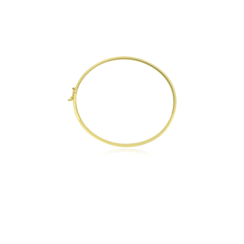 Yellow gold bangle with detailed cuts