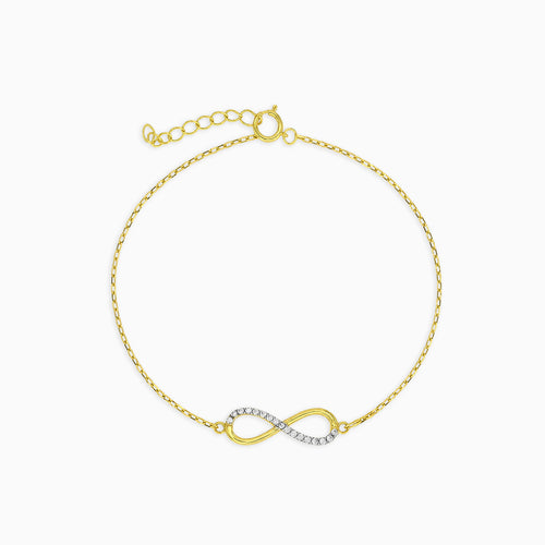 Gold Infinity Zircon Bracelet