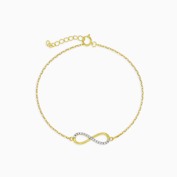 Gold Infinity Zircon Bracelet