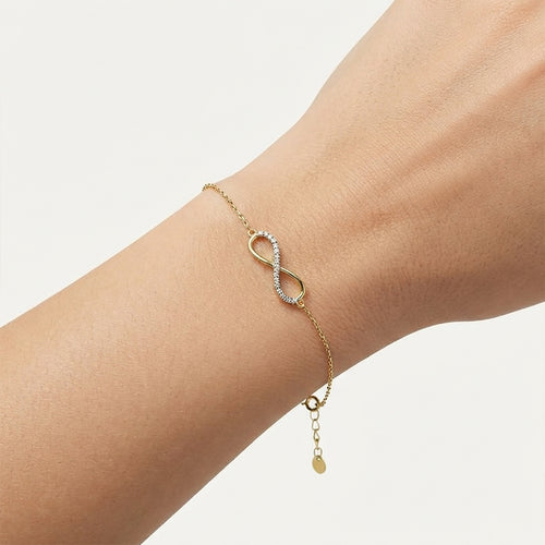 Gold Infinity Zircon Bracelet