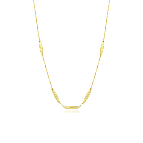 Elegant broad chain necklace in gold