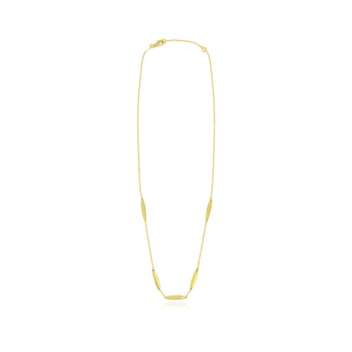 Elegant broad chain necklace in gold