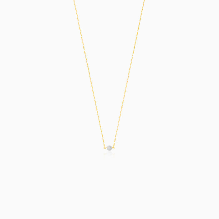 Zlatý náhrdelník s jednou perlou 3.5mm