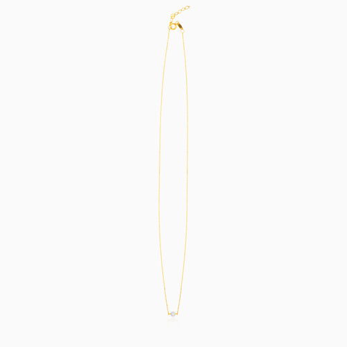 Zlatý náhrdelník s jednou perlou 3.5mm