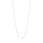 White gold necklace with freshwater pearls