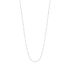 White gold necklace with freshwater pearls