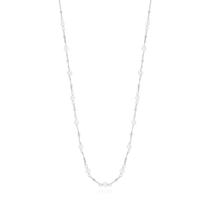 Collier en or blanc avec perles d’eau douce