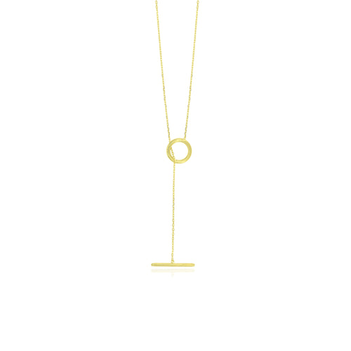 Modern yellow gold chain necklace for women