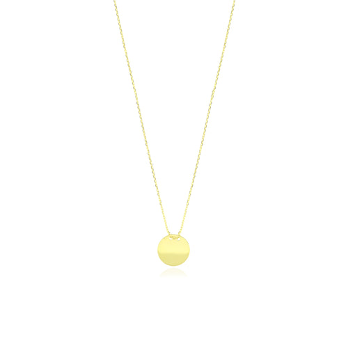 Yellow gold chain necklace with medallion